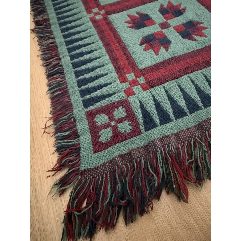 Vintage Southwestern Set Of Two Native American Style Blankets Throw